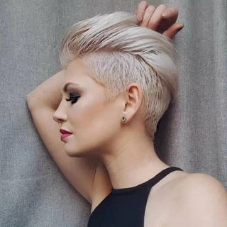 Логотип телеграм канала @female_stylist — 🟣 Женские стрижки. Мастер класс
