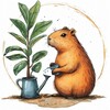 Логотип телеграм канала @ficus39 — Капибара с лейкой🪴