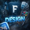 Логотип телеграм канала @flak1edsgn — portfolio. #fla1ke