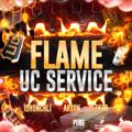 Логотип телеграм канала @flameucstore — FLAME UC STORE