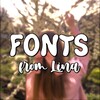 Логотип телеграм канала @fontsfromlina — Шрифты для кап кута | шрифты для алайта от Лины