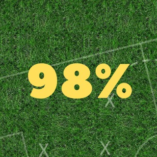 Логотип телеграм канала @football98percent — 98%