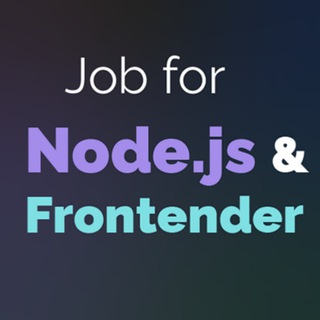 Логотип телеграм канала @forfrontend — Job for Frontend (JavaScript   Node.js) developers