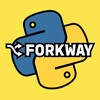Логотип телеграм канала @forkway_python — Python - учим и работаем