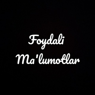 Telegram kanalining logotibi foydali_malumotlar_faktlar — Foydali Ma'lumotlar✌️
