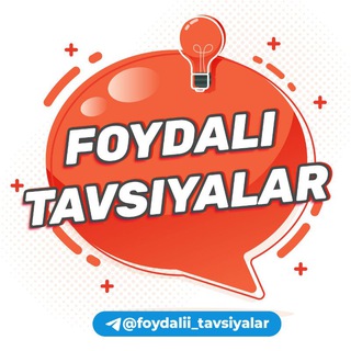 Telegram channel 💎 FOYDALI TAVSIYALAR 💎 logo