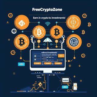 Логотип телеграм канала @free_crypto_zone — CryptoZone: начнём с нуля.