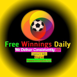 Logo of telegram channel freewinningsdaily01 — 💯Free Winnings Daily 😍