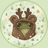Логотип телеграм канала @frogs_happy — Лягушачий мир | Вязаные лягушки frogs_happy