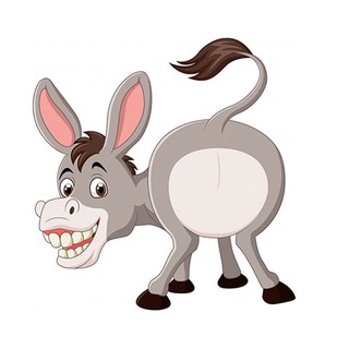 Логотип телеграм канала @funny_donkey — Веселый ослик 🤡