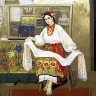 Логотип телеграм -каналу gaptarka — Вишива дівча сорочку