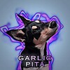 Логотип телеграм канала @garlicpita — чесночный лаваш 🦮