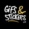 Logo of telegram channel gifsstickershub — GIFs & Stickers Hub