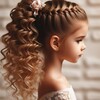 Логотип телеграм канала @girlshairhow — Детские причёски. Косички для девочек