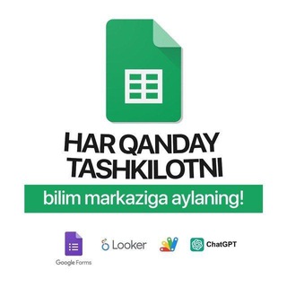 Telegram kanalining logotibi google_sheets_demo — Google sheets 0dan dastur yaratishgacha (demo)