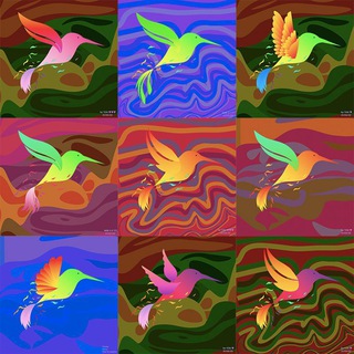 Логотип телеграм канала @gradientbirds — Gradient birds