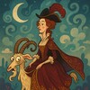Логотип телеграм канала @grafmem — графиня на кривой козе