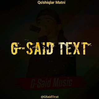Telegram kanalining logotibi gsaidtext — G-Said Music