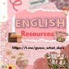 Telegram kanalining logotibi guess_what_dars — ENGLISH RESOURCES