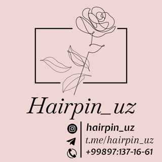 Логотип телеграм канала @hairpin_uz — 𝓗𝓪𝓲𝓻𝓹𝓲𝓷_𝓾𝔃