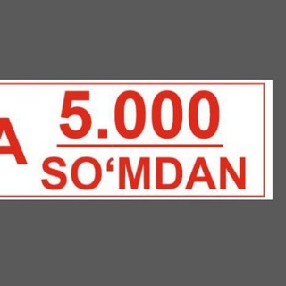 Telegram kanalining logotibi hammasi5000 — Хамма нарса 5,000 сум гача