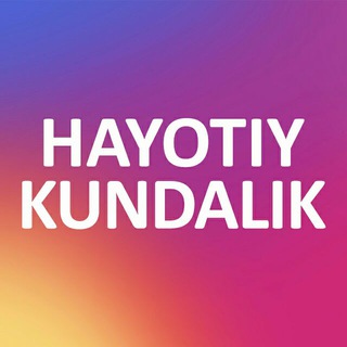 Telegram kanalining logotibi hayotiy_kundalik — Hayotiy kundalik