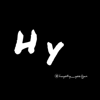 Telegram channel Hayotiy yozilgan logo