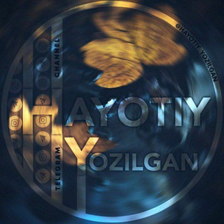 Telegram channel Hayotiy yozilgan logo