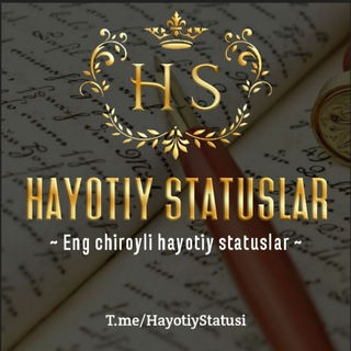 Telegram channel HAYOTIY STATUSLAR ✍️ logo