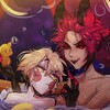 Логотип телеграм канала @hazbinhotelyaoiyuri — ~•°Hazbin Hotel°•~ ~•°Отель Хазбин°•~