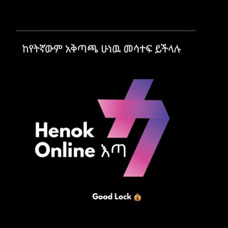 Telegram channel Henok Online Work 🇪🇹💵 logo