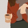 Логотип телеграм канала @hey_momms — HEY, MOMMY!