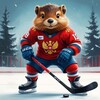 Логотип телеграм канала @hokkeybobr — Хоккейный бобр-спортивный.