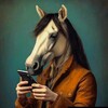 Логотип телеграм канала @horseoncall — Конь на связи 💬