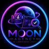 Логотип телеграм канала @hr_zadaniya_agency — MOON | HR Agency