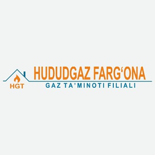 Logo saluran telegram hududgaz_fargona — "HUDUDGAZ FARG'ONA" gaz ta‘minoti filiali