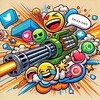 Логотип телеграм канала @humor_gun — 😂Смехомёт | Юмор по расписанию