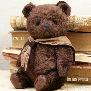 Логотип телеграм канала @hypatia_bears — Гипатия мишки. Авторские плюшевые медведи Тедди.