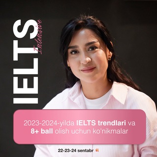 Telegram channel 2024-yilda IELTS trendlari hamda 8  koʻnikmalar logo