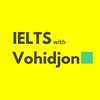 Telegram channel IELTS with Vohidjon logo