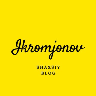 Telegram kanalining logotibi ikromjonov — Ikromjonov | Blog