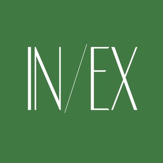 Логотип телеграм канала @inex_green — зеленый IN/EX