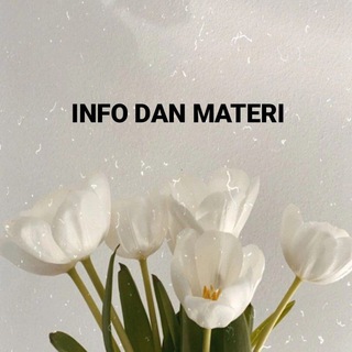 Logo saluran telegram infoandmateristudy — Materi and Info 🏵️