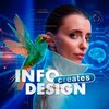 Логотип телеграм канала @infodesign_creaties — Инфографика • Нейрофото • Рост конверсии карточек WB