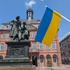 Логотип телеграм канала @infohanauukraine — Ханау. Адаптация