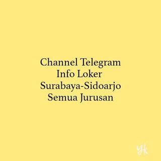 Logo saluran telegram infolokersurabayasidoarjo — Loker Surabaya dan Sidoarjo