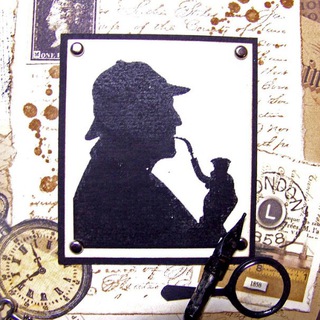 Логотип телеграм канала @interactive_fiction_game — Загадки от Шерлока Холмса