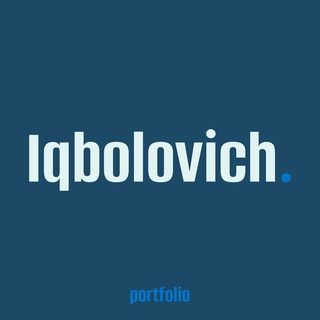 Telegram kanalining logotibi iqbolovich_portfolio — Iqbolovich | Portfolio