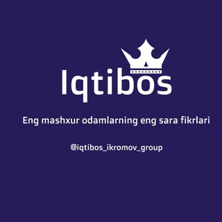 Telegram kanalining logotibi iqtibos_ikromov_group — Iqtibos