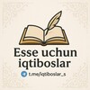 Telegram channel Esse uchun iqtiboslar⚡️ logo